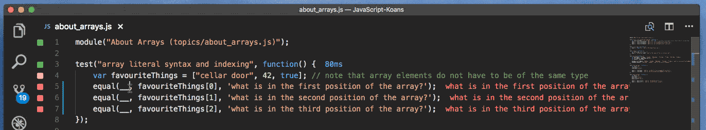 JS Koans with Wallaby